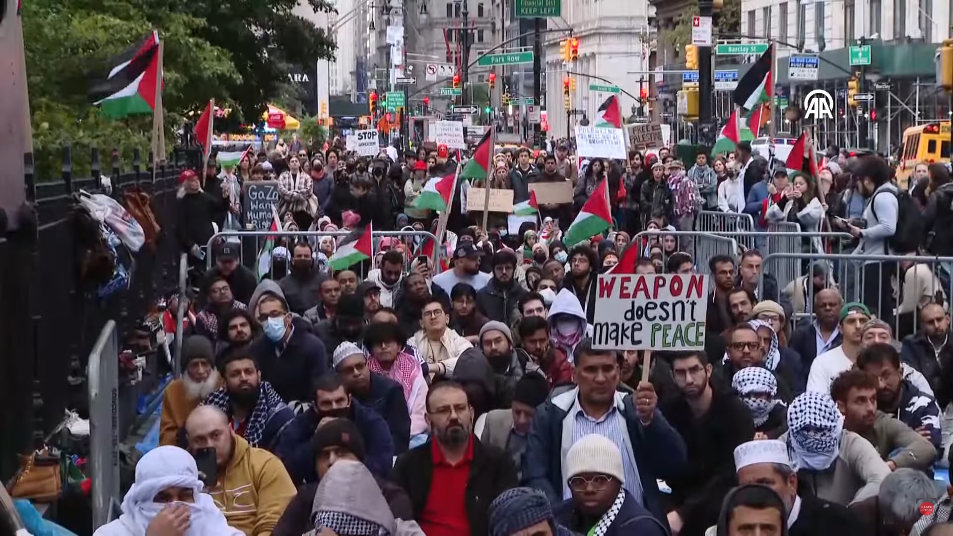 تظاهرة في نيويورك دعما لفلسطين - طوفان الأقصى